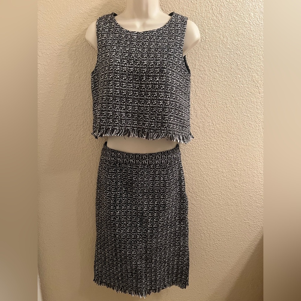 Chic Tweed Two-Piece Set - Picture 2 of 4